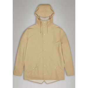 RAINS Unisex Jacket W3 12010‎ Sand Waterproof Raincoat Hooded Size XL